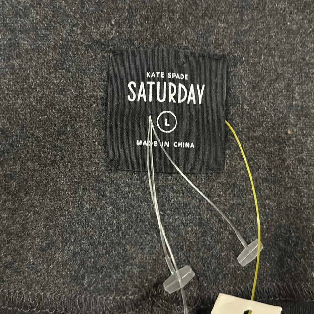 Kate Spade‎ Saturday Behind The Scenes Gray Wool Blend Blazer Jacket Size L